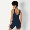 Amazon Essentials Women’s Active FormFlex Buttery Soft Light Support Crop Tank with Bra, Removable Cups(Navy)