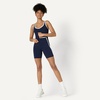 Amazon Essentials Women’s Active FormFlex Buttery Soft Light Support Crop Tank with Bra, Removable Cups(Navy/White)