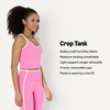 Amazon Essentials Women’s Active FormFlex Buttery Soft Light Support Crop Tank with Bra, Removable Cups(Pink/White)
