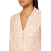Amazon Essentials Women’s Cotton Modal Long-Sleeve Notch Collar Shirt and Full-Length Elastic Waist Pajama Pant Set(Silhouette Floral Outline)
