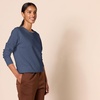 Amazon Essentials Women’s Fleece Crewneck Long Sleeve Pullover Sweatshirt (Available in Plus Size)(Navy Heather)