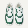 Amazon Essentials Women’s Low Top Court Sneakers with Padded Collar(White/Green)