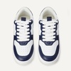 Amazon Essentials Women’s Low Top Court Sneakers with Padded Collar(White/Navy)