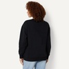 Amazon Essentials Women’s Oversized V-Neck Fleece Pullover Sweatshirt(Black)