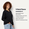 Amazon Essentials Women’s Oversized V-Neck Fleece Pullover Sweatshirt(Black)