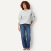 Amazon Essentials Women’s Oversized V-Neck Fleece Pullover Sweatshirt(Light Grey Heather)