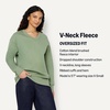Amazon Essentials Women’s Oversized V-Neck Fleece Pullover Sweatshirt(Sage Green)