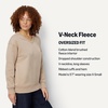 Amazon Essentials Women’s Oversized V-Neck Fleece Pullover Sweatshirt(Taupe)