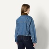 Amazon Essentials Women’s Oversized-Fit Cropped Heavyweight Denim Jacket with Contrast Corduroy Collar(Medium Blue Vintage)