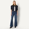 Amazon Essentials Women’s Oversized-Fit Cropped Heavyweight Denim Jacket with Contrast Corduroy Collar(Rinse)