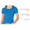 Amazon Essentials Women’s Regular-Fit Short-Sleeve Crewneck T-Shirt, Cotton Modal Blend, Pack of 2(2-pack Blue/Coral Orange)