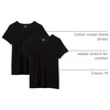 Amazon Essentials Women’s Regular-Fit Short-Sleeve Crewneck T-Shirt, Cotton Modal Blend, Pack of 2(Black)