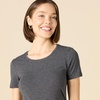 Amazon Essentials Women’s Regular-Fit Short-Sleeve Crewneck T-Shirt, Cotton Modal Blend, Pack of 2(Charcoal Heather)
