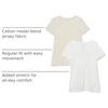 Amazon Essentials Women’s Regular-Fit Short-Sleeve Crewneck T-Shirt, Cotton Modal Blend, Pack of 2(Oatmeal Heather/White)