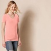 Amazon Essentials Women’s Regular-Fit Short-Sleeve Crewneck T-Shirt, Cotton Modal Blend, Pack of 2(Peach/White)