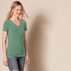 Amazon Essentials Women’s Regular-Fit Short-Sleeve Crewneck T-Shirt, Cotton Modal Blend, Pack of 2(Sage Green/White)