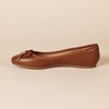 Amazon Essentials Women’s Round Toe Ballet Flats(Tan)