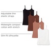 Amazon Essentials Women’s Slim-Fit Camisole for Layering and Everyday Wear, Pack of 4(4-pack Rich Brown Multi)