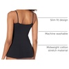 Amazon Essentials Women’s Slim-Fit Camisole for Layering and Everyday Wear, Pack of 4(Black)