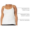 Amazon Essentials Women’s Slim-Fit Camisole for Layering and Everyday Wear, Pack of 4(Black/Black/White/White)