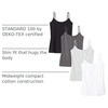 Amazon Essentials Women’s Slim-Fit Camisole for Layering and Everyday Wear, Pack of 4(Black/White/Charcoal Heather/Light Grey Heather)