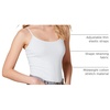 Amazon Essentials Women’s Slim-Fit Camisole for Layering and Everyday Wear, Pack of 4(Light Grey Heather/White/Light Pink/Light Blue)