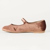 Amazon Essentials Women’s Square-Toe Mary Jane Ballet Flat with Adjustable Metal Buckle Strap, Non-Slip Low Heel, Cushioned(Brown Velvet)