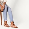 Amazon Essentials Women’s Square-Toe Mary Jane Ballet Flat with Adjustable Metal Buckle Strap, Non-Slip Low Heel, Cushioned(Brown Velvet)