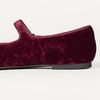 Amazon Essentials Women’s Square-Toe Mary Jane Ballet Flat with Adjustable Metal Buckle Strap, Non-Slip Low Heel, Cushioned(Burgundy Velvet)