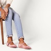 Amazon Essentials Women’s Square-Toe Mary Jane Ballet Flat with Adjustable Metal Buckle Strap, Non-Slip Low Heel, Cushioned(Mauve Velvet)