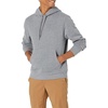 Amazon Essentials Men’s Heavyweight Relaxed Fit Pullover Hooded Sweatshirt, Warm Fleece with Brushed Interior(Light Grey Heather)