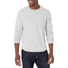 Amazon Essentials Men’s Long Sleeve Henley Shirt for Men, Regular-Fit, Cotton, Available in Big & Tall(Light Grey Heather)