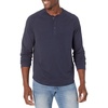 Amazon Essentials Men’s Long Sleeve Henley Shirt for Men, Regular-Fit, Cotton, Available in Big & Tall(Navy)