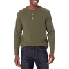 Amazon Essentials Men’s Long Sleeve Henley Shirt for Men, Regular-Fit, Cotton, Available in Big & Tall(Olive Heather)