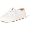 Amazon Essentials Womens Casual Lace Up Platform Sneakers(White)