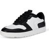 Amazon Essentials Women’s Low Top Court Sneakers with Padded Collar(White/Black)