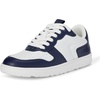Amazon Essentials Women’s Low Top Court Sneakers with Padded Collar(White/Navy)