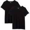 Amazon Essentials Women’s Regular-Fit Short-Sleeve Crewneck T-Shirt, Cotton Modal Blend, Pack of 2(Black)