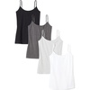 Black/White/Charcoal Heather/Light Grey Heather