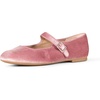 Amazon Essentials Women’s Square-Toe Mary Jane Ballet Flat with Adjustable Metal Buckle Strap, Non-Slip Low Heel, Cushioned(Mauve Velvet)