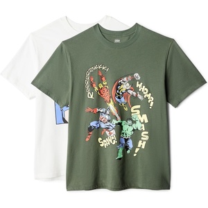 Amazon Essentials Disney Men’s Cotton Regular-Fit Short-Sleeve Crewneck T-Shirt, Pack of 2(Avengers Assemble)