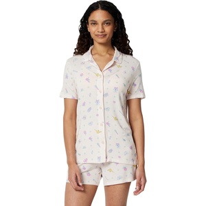 Amazon Essentials Disney Women’s Modal Pajama Set(Pink Princess Icons)