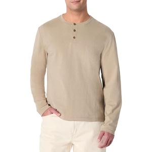 Amazon Essentials Men’s Long Sleeve Henley Shirt for Men, Regular-Fit, Cotton, Available in Big & Tall(Taupe)