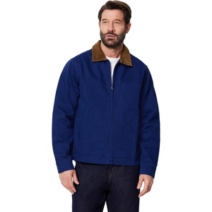 Amazon Essentials Men’s Relaxed-Fit Rigid Denim Zip Up Jacket(Dark Navy)
