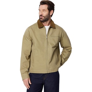 Amazon Essentials Men’s Relaxed-Fit Rigid Denim Zip Up Jacket(Mushroom Brown)