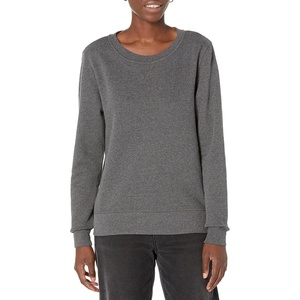 Amazon Essentials Women’s Fleece Crewneck Long Sleeve Pullover Sweatshirt (Available in Plus Size)(Charcoal Heather)