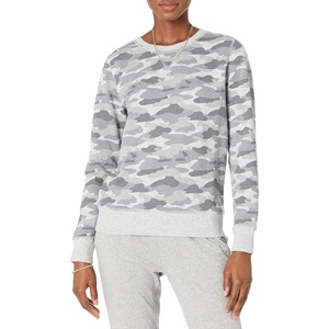 Amazon Essentials Women’s Fleece Crewneck Long Sleeve Pullover Sweatshirt (Available in Plus Size)(Grey Camo)