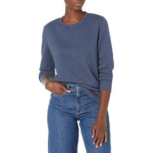 Amazon Essentials Women’s Fleece Crewneck Long Sleeve Pullover Sweatshirt (Available in Plus Size)(Navy Heather)