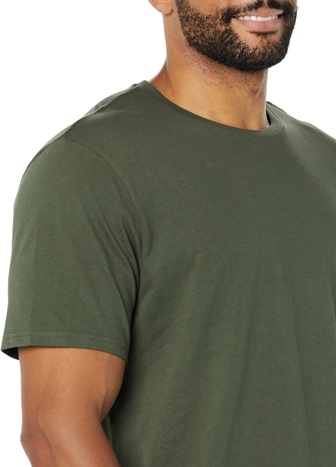 image:imageAmazon Essentials Mens ShortSleeve Crewneck TShirtsBlackOlive