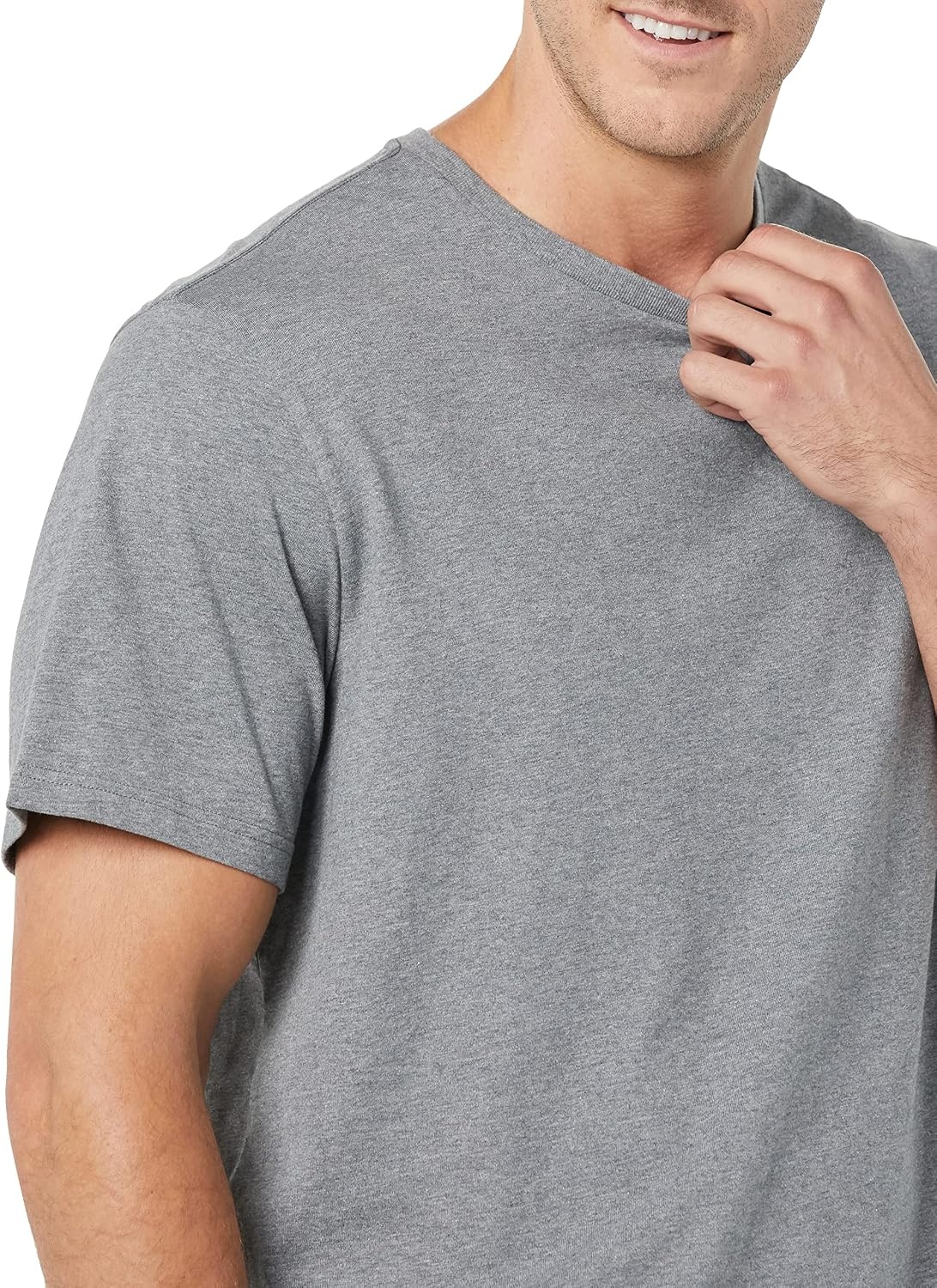 image:imageAmazon Essentials Mens ShortSleeve Crewneck TShirtsHeather GreyHeather Grey